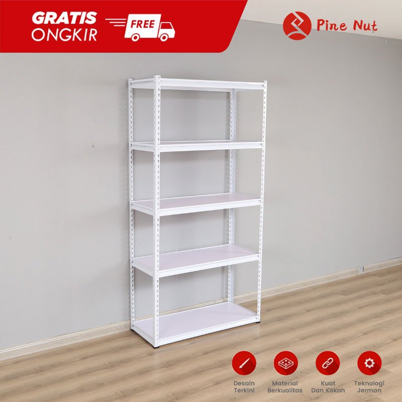 Rak Besi Siku 5 susun / Rak barang/ Rak Besi Gudang /rak penyimpanan minimalis