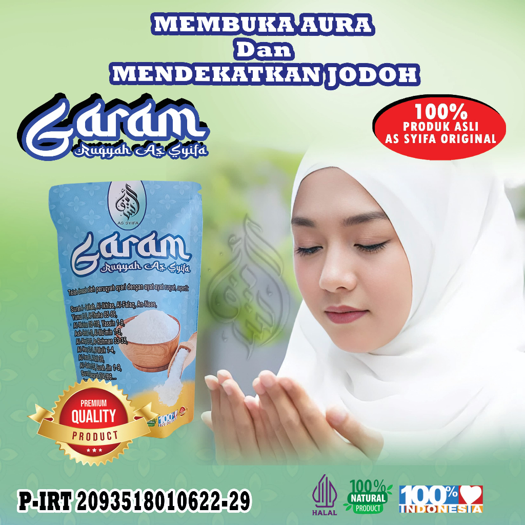 

GARAM RUQYAH AURA AS SYIFA - Untuk Buka Aura, dan Mendekatkan Jodoh, Memperlancar Rejeki