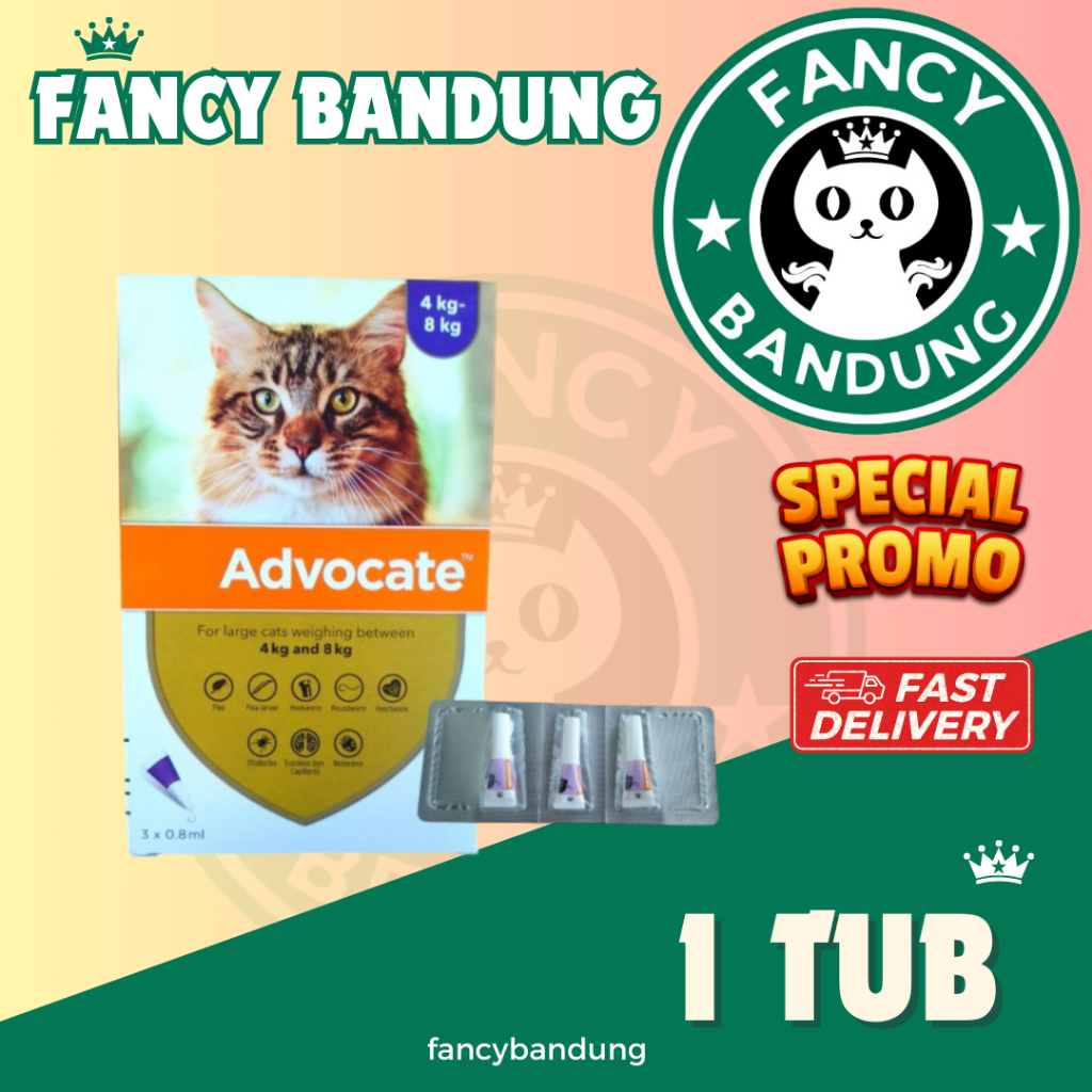 obat kutu kucing advocate 0.8ml advocate large 4 - 8kg