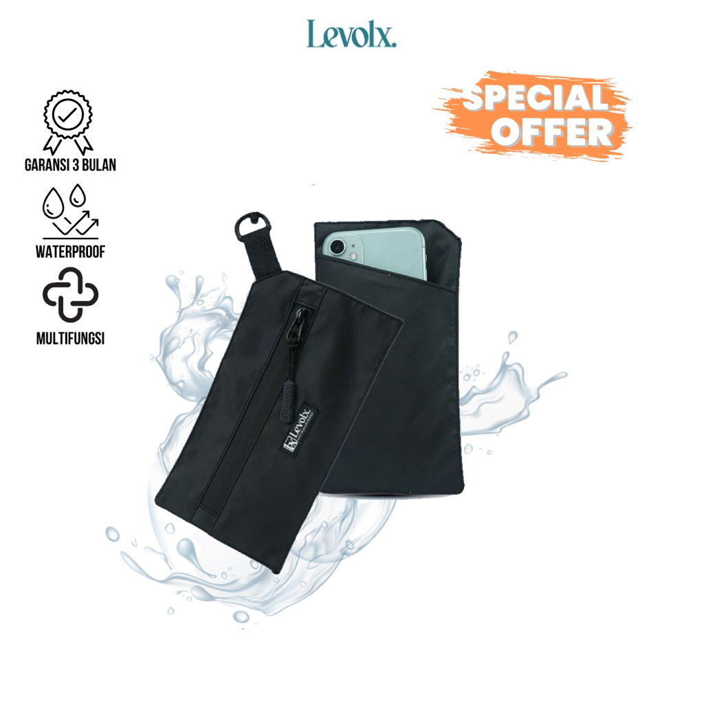LEVOLX MESA Hanging Wallet Tas Hp Pria Wanita Dompet Gantung Pouch Ringan Anti Air