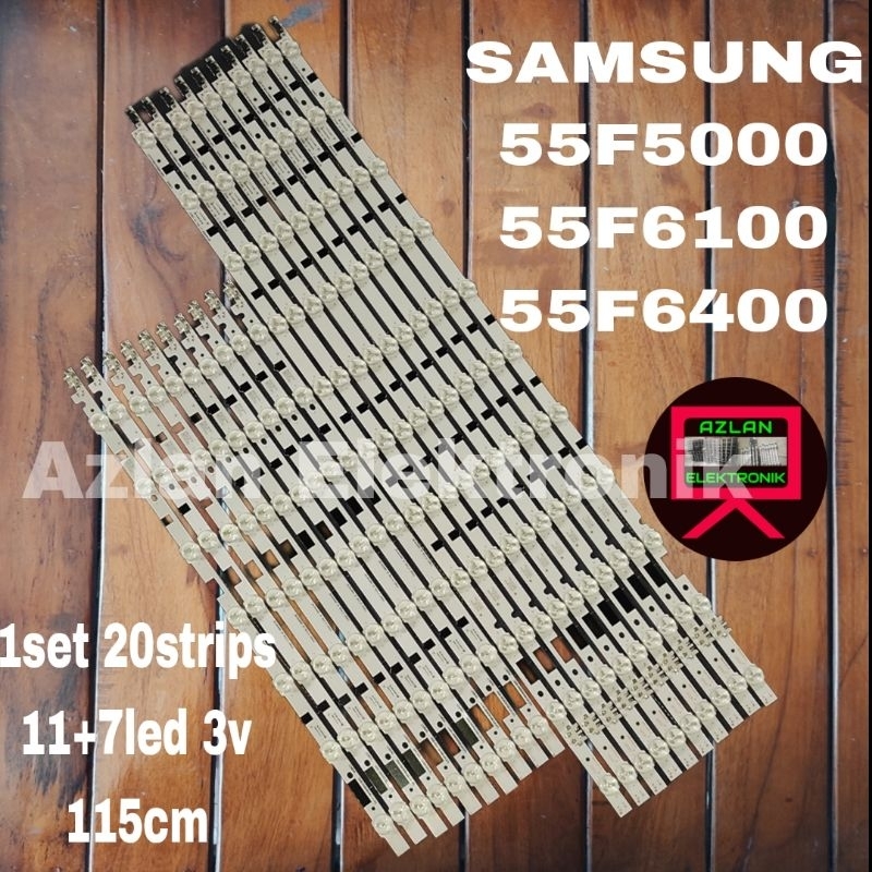 BACKLIGHT LED TV SAMSUNG UA 55F5000 55F6100 55F6300 BL LAMPU 11+7LED