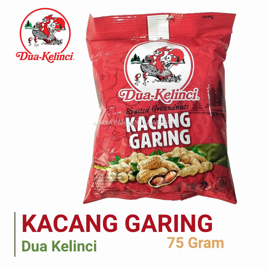 

KACANG GARING DUA KELINCI 75GR KACANG KULIT PACK 75 GRAM