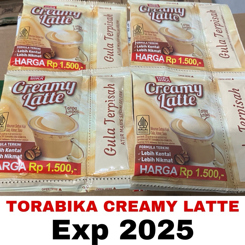 

TORABIKA CREAMY LATTE Exp 2025 1 Renceng 10 Saset