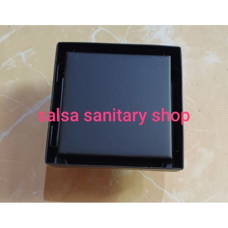 smart floor drain stainless hitam 10×10 cm/ smart floor drain hitam kotak