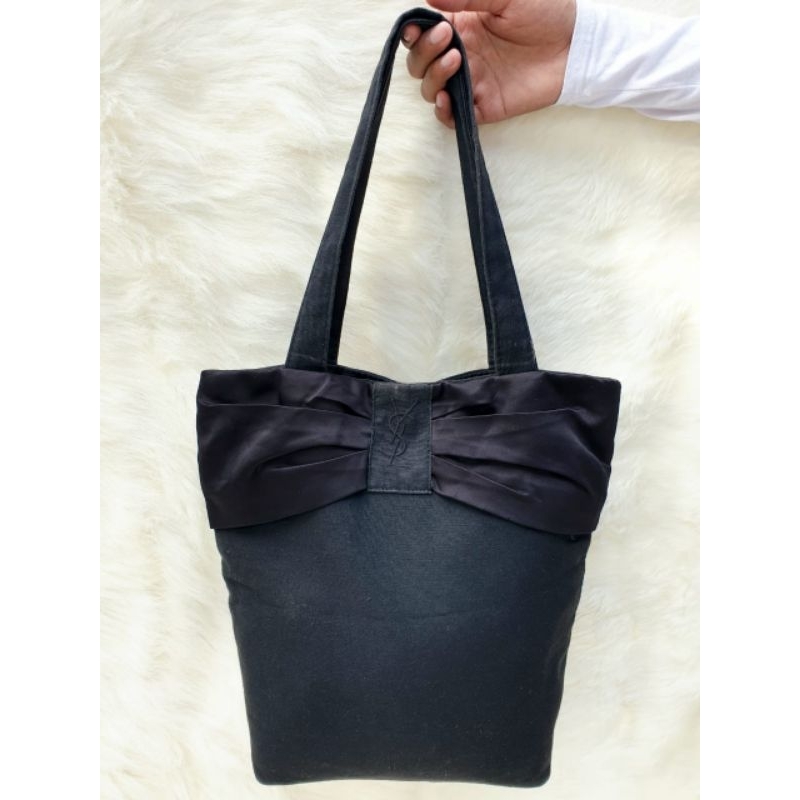 Tas Wanita Totebag Hitam Kanvas