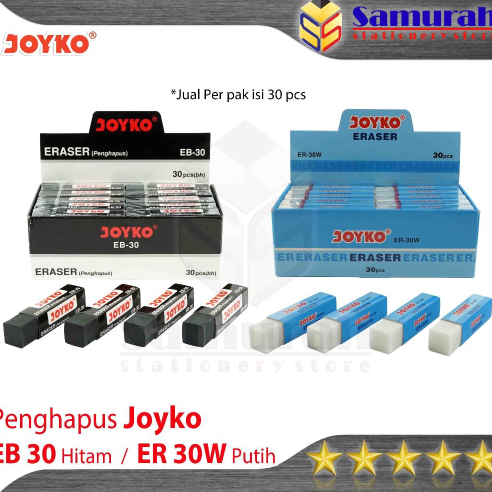 

Penghapus Pensil Joyko B2 Besar Sepak isi 2 Pcs ER2 BL Hitam B2 Putih KODE P2S9