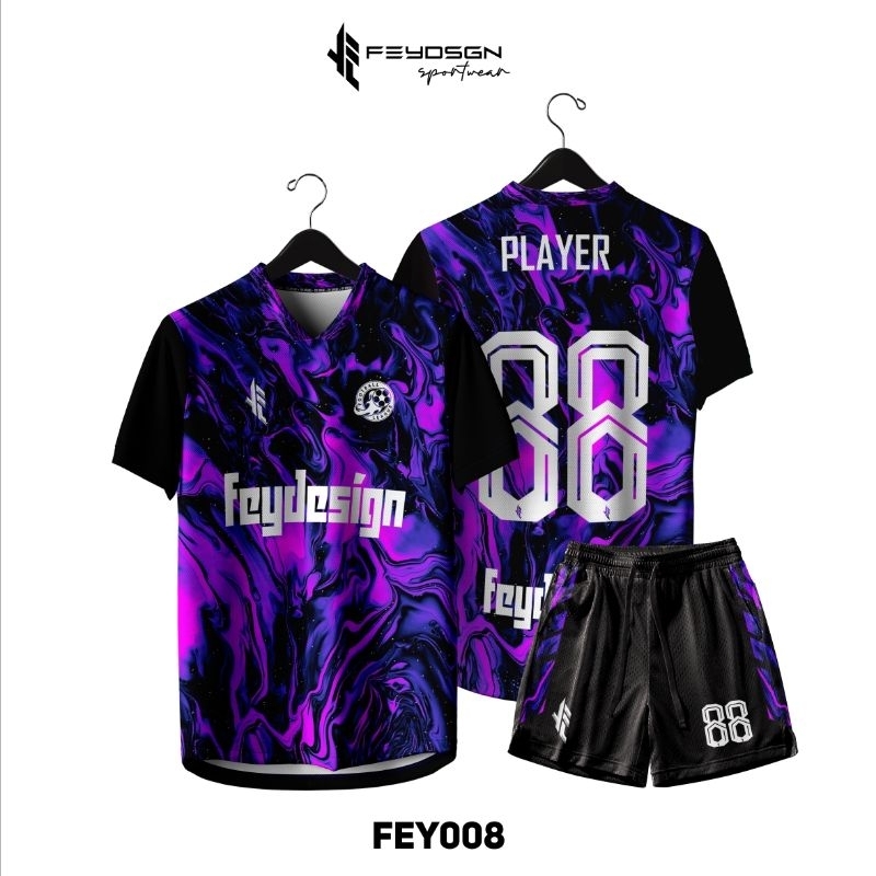 Jersey Futsal Full Printing Bebas Custom Design ( BISA SATUAN)
