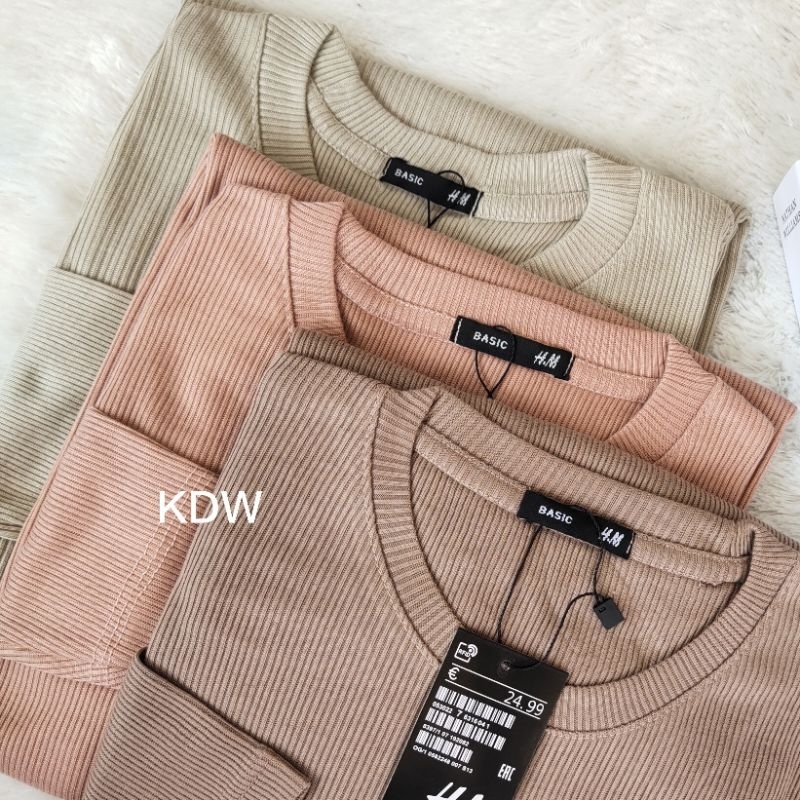 KAOS RIB LENGAN PANJANG / KAOS TEBAL / KAOS CEWEK LENGAN PANJANG / KAOS LENGAN PANJANG COWOK / KAOS 