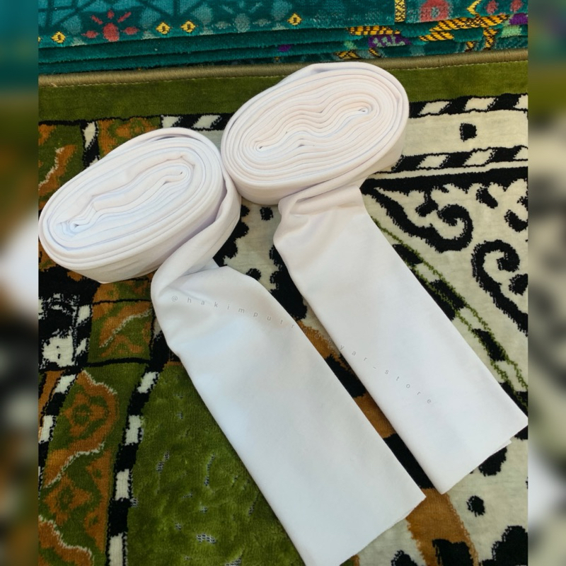 [GROSIR] Sorban Imamah 3 Meter Putih Polos Tanpa Logo ~ Sorban Putih Polos Rida Santri ~ Sorban Syal