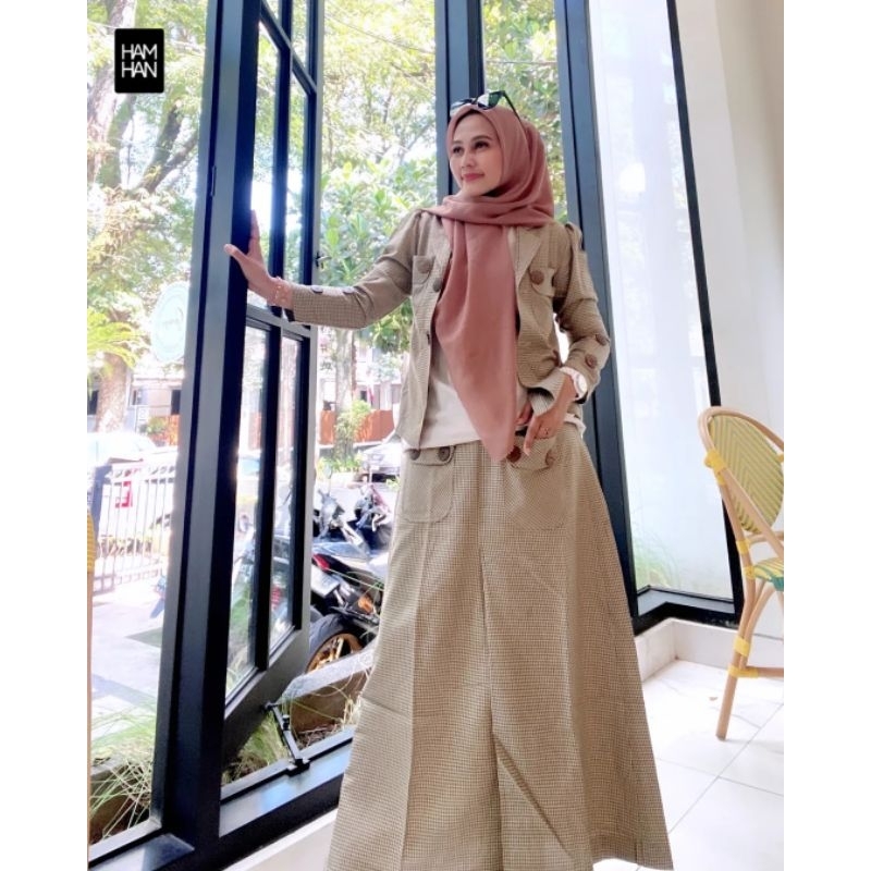 One Set Shella | Setelan Rok | baju wanita terbaru | baju wanita | kemeja wanita | blouse wanita | o