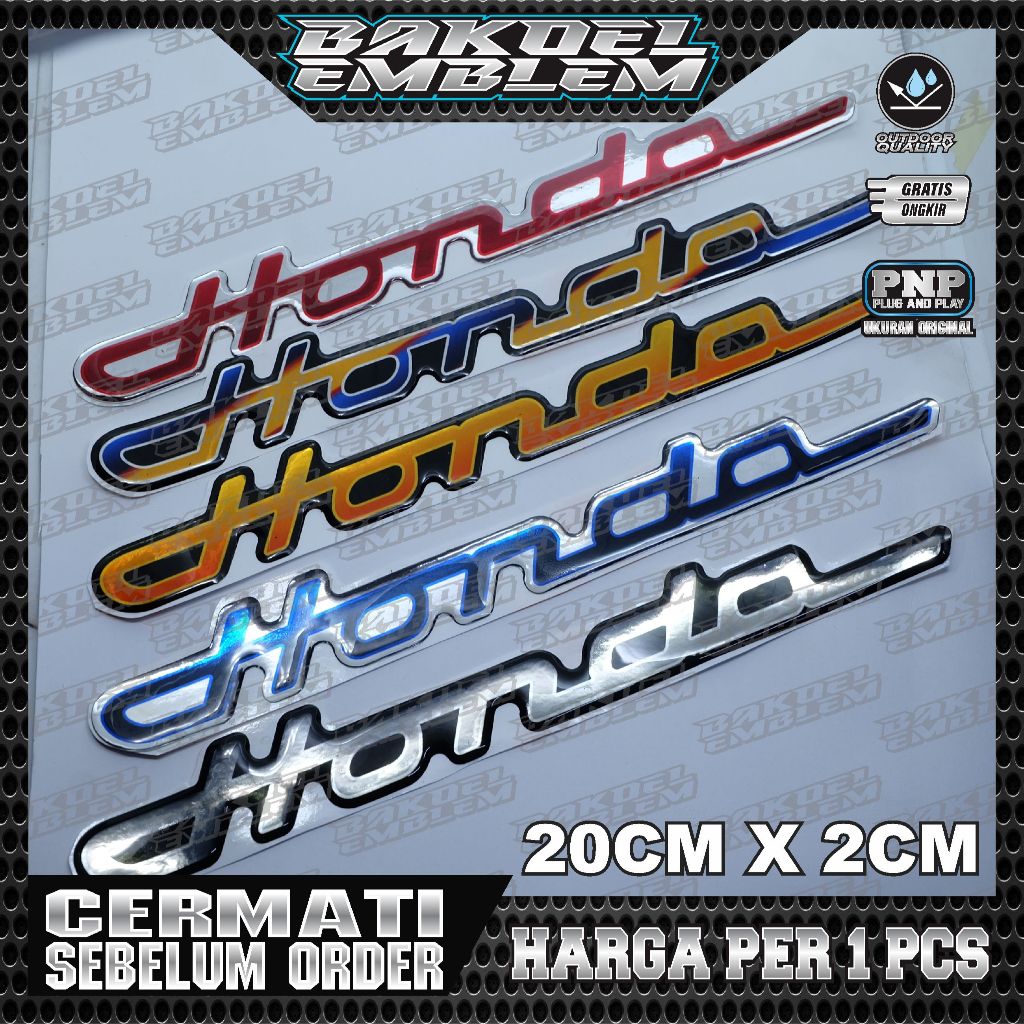 Emblem timbul honda latin / emblem honda latin / emblem honda latin