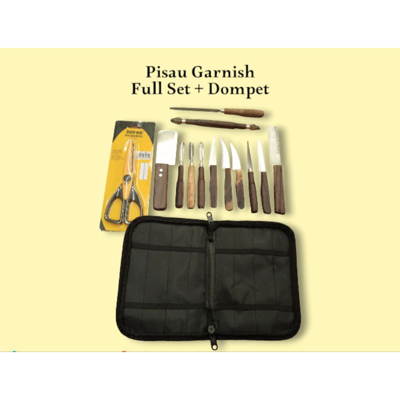 pisau garnis lengkap / pisau ukir buah / pisau carving / full set