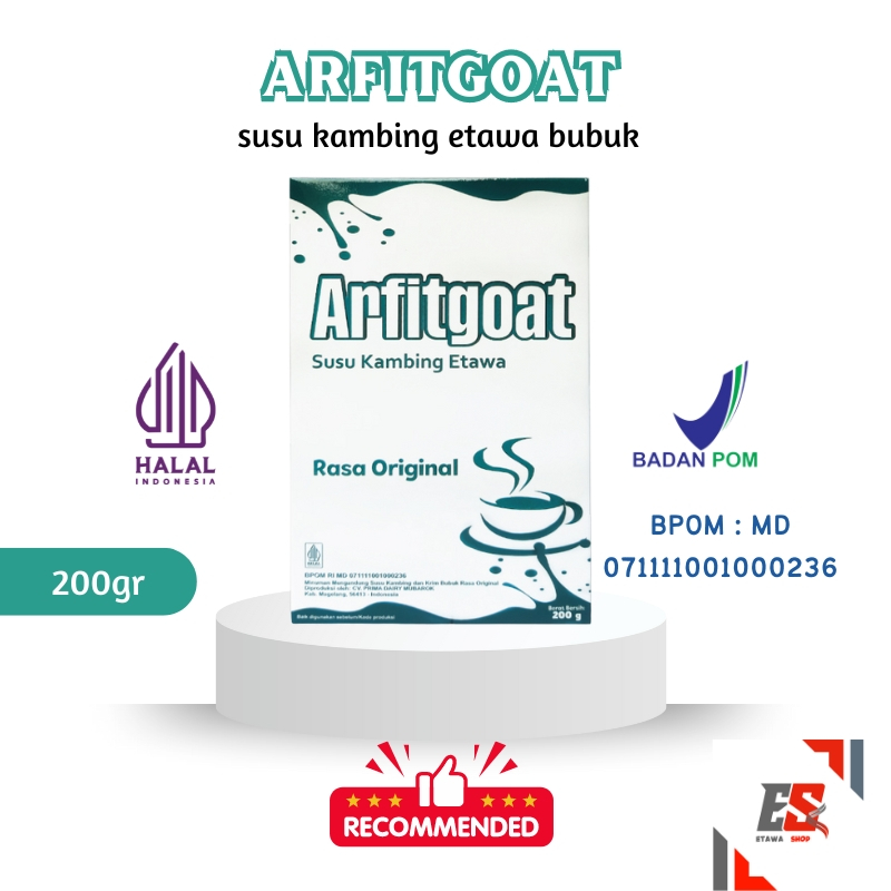 

Susu Kambing Etawa Bubuk Arfitgoat Murni & Krimer Nabati isi 200gr Original BPOM