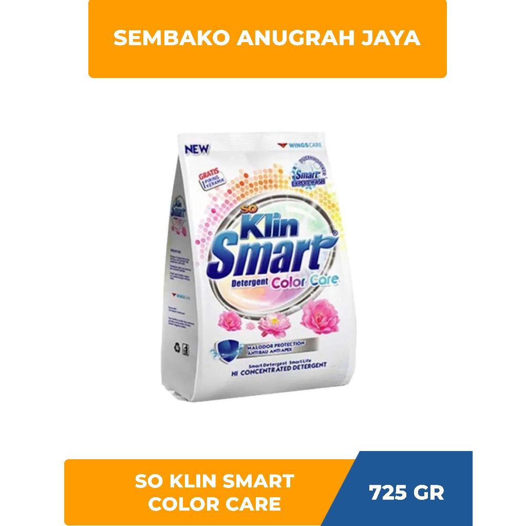 Detergen Soklin Smart Colour Care Kemasan 725 Gram