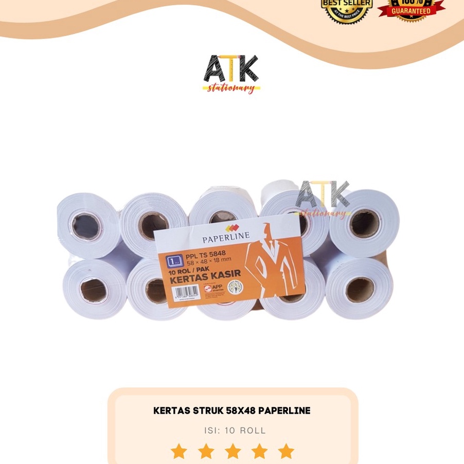 

KF7 Kertas Struk Kasir 58X48 Paperline 1 Pack 1 Roll atk
