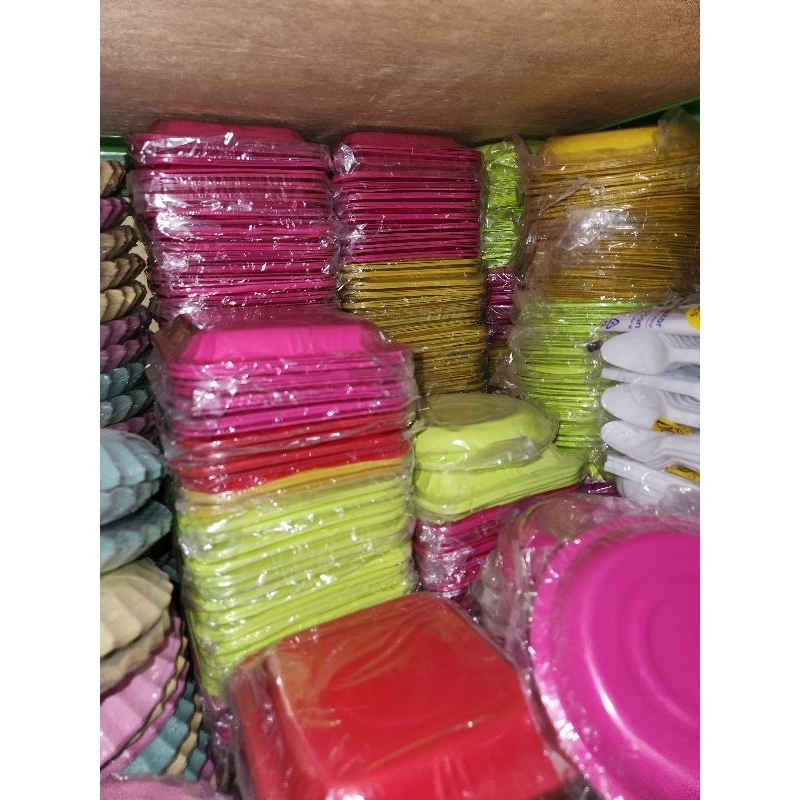 piring kue plastik kecil/ piring plastik isi 20pcs