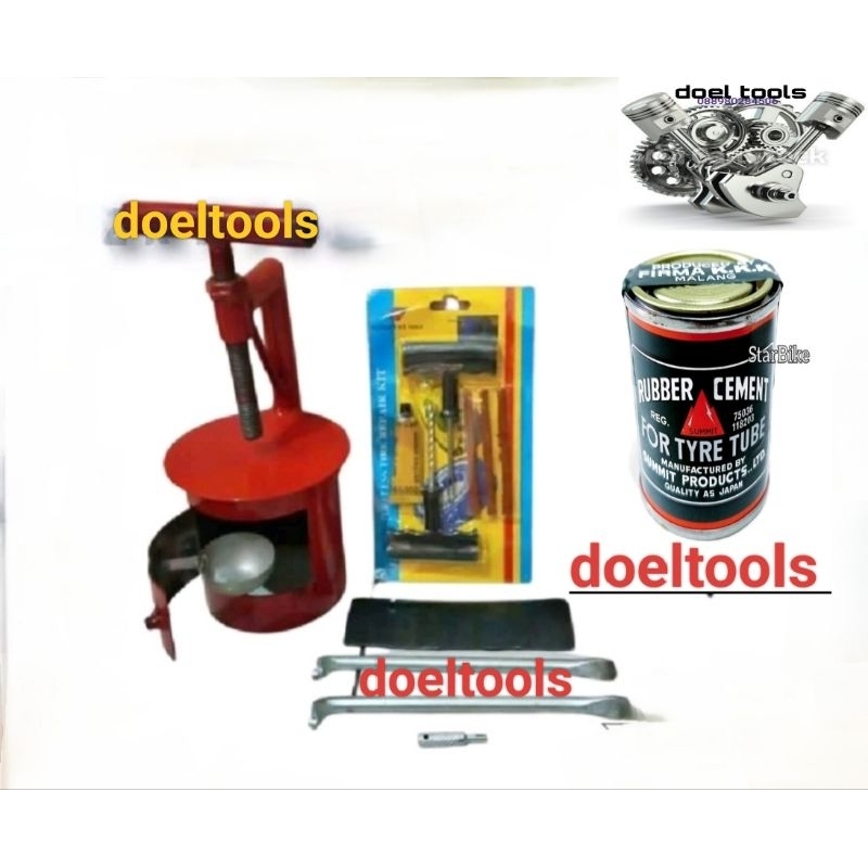 Sepaket Komplit Murah Alat Tambal ban Bakar Tambal ban Tubles Lem Tambal ban cungkil ban Pemanas tam