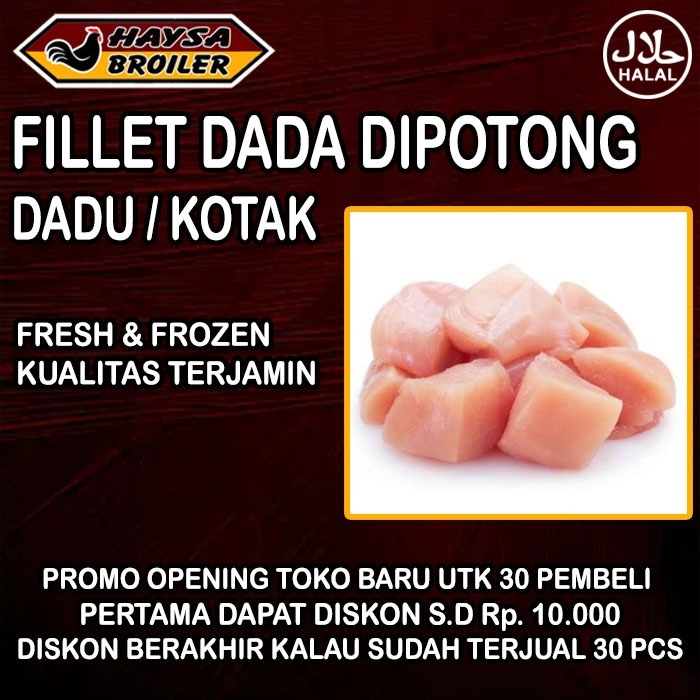 

FIlet Dada Dipotong Dadu Boneless Dada Ayam