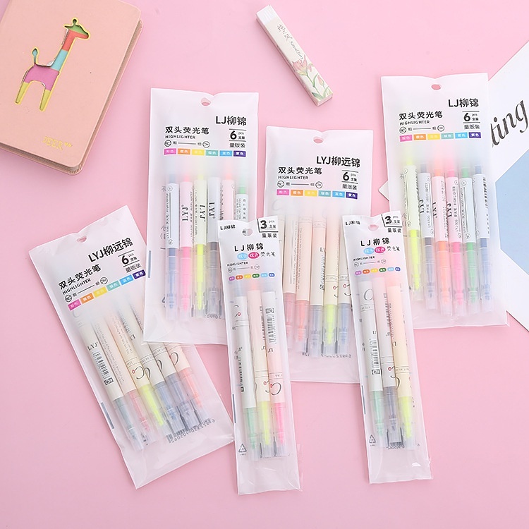 

Stabilo Panjang 2 Sisi / Highlighter Warna Warni