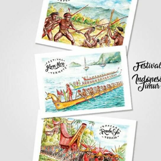 

Hemat Kartu pos Postcard East Indonesian Festival