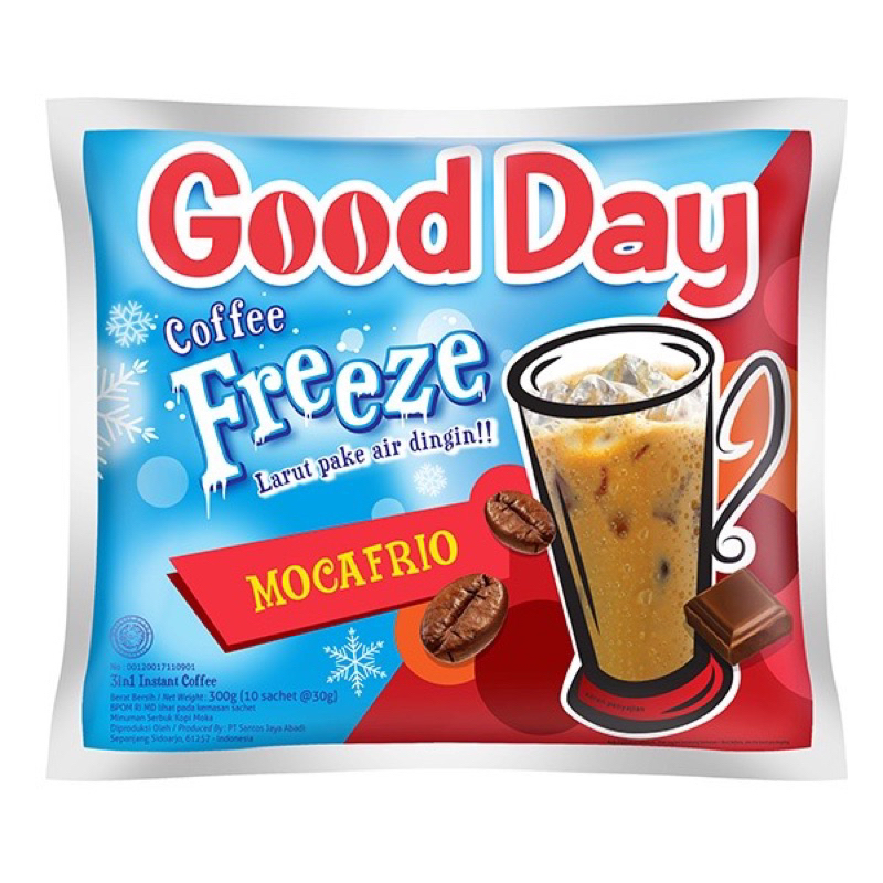 

GOOD DAY FREEZE MOCAFRIO ISI 10 RENCENG X 30gr