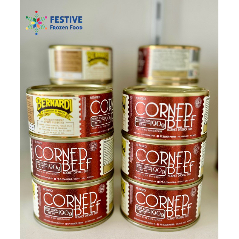 

Bernardi Corned Beef 190gr - Kornet Sapi | Festive Frozen Food