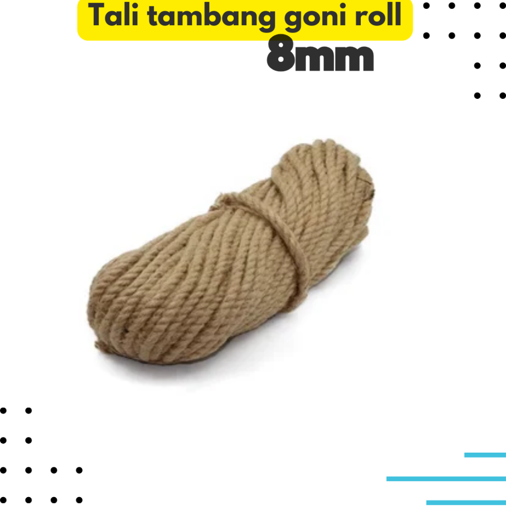 Tali tambang goni 8mm satu roll