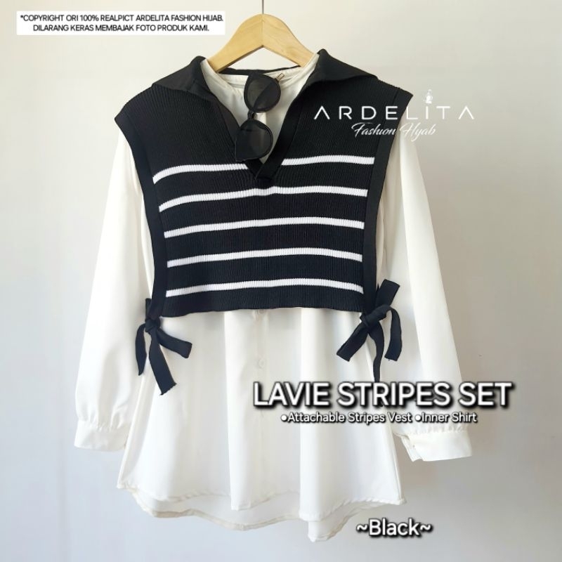 LAVIE 2IN1 SET VEST + INNER PREMIUM GAYA KOREA|BAJU OOTD WANITA REMAJA KEKINIAN KEREN BANGET | KOREA