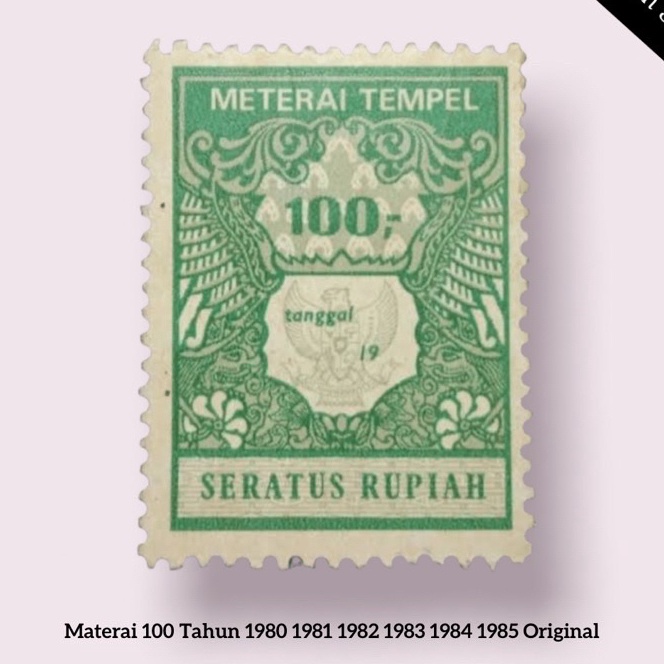 

FG2 Materai Tempel 1 Rupiah Tahun 198 1981 1982 1983 1984 1985