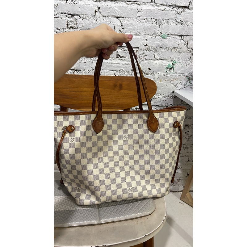 second neverfull Lv damier MM  - Lv azur second - preloved Lv neverful MM