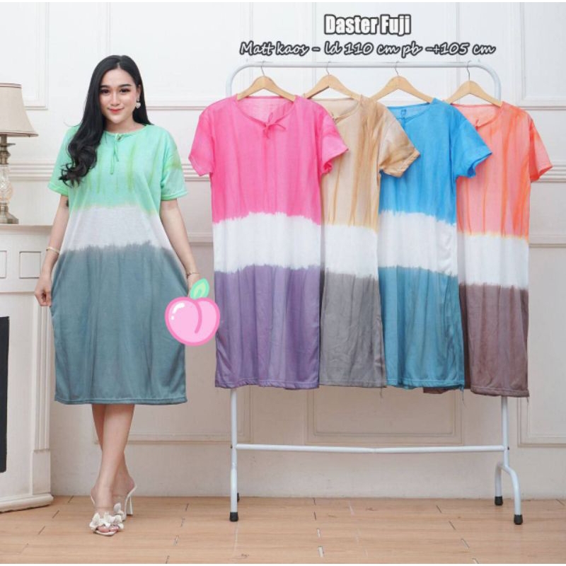 BAJU DASTER KAOS PELANGI WANITA DEWASA DASTER KAOS TIEDYE T-SHIRT BAHAN COTTON COMBED