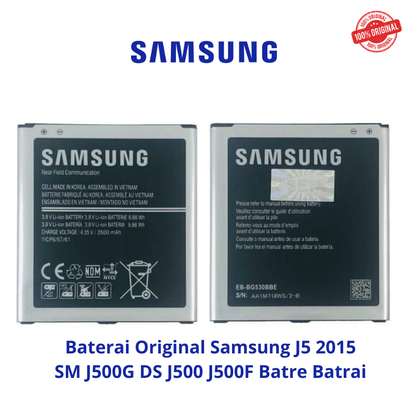 Baterai Original Samsung J5 2015 SM J500G DS J500 J500F Batre Batrai