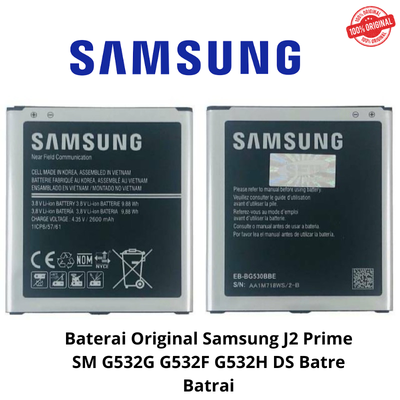 Baterai Original Samsung J2 Prime SM G532G G532F G532H DS Batre Batrai
