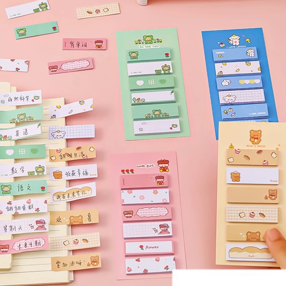 

HOT PROMO APEN Sticky Notes 6in1 Lucu Tempelan Kertas Catatan 12 Lembar Notes Tempel Karakter Pembatas Buku Cute
