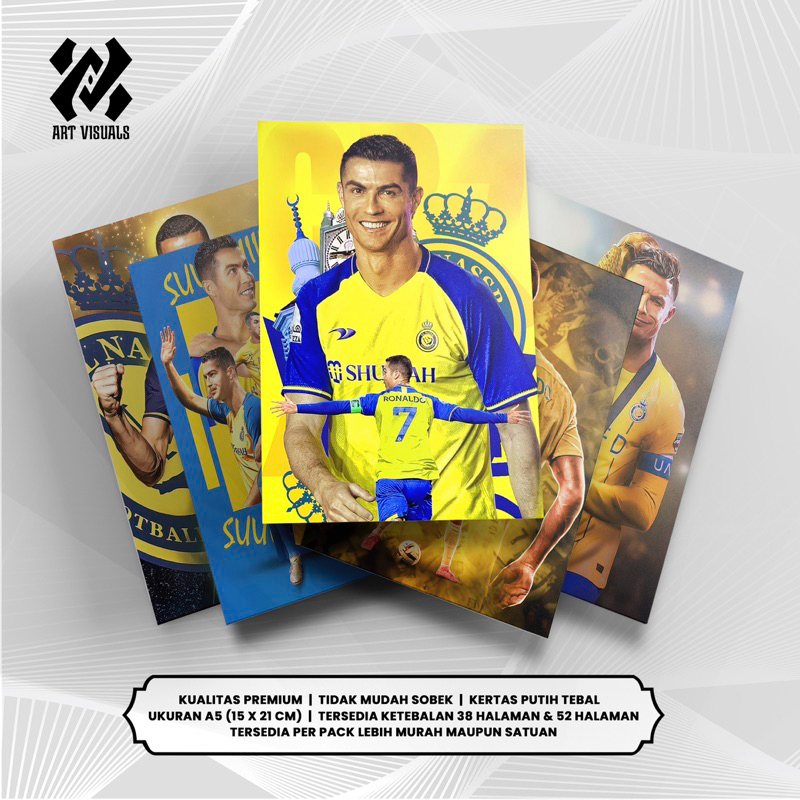 

Buku Tulis Custom Tema SEPAKBOLA CRISTIANO RONALDO AL-NASR Terlengkap Termurah Model Bebas Pilih Foto / Buku Tulis Sekolah / Buku Catatan