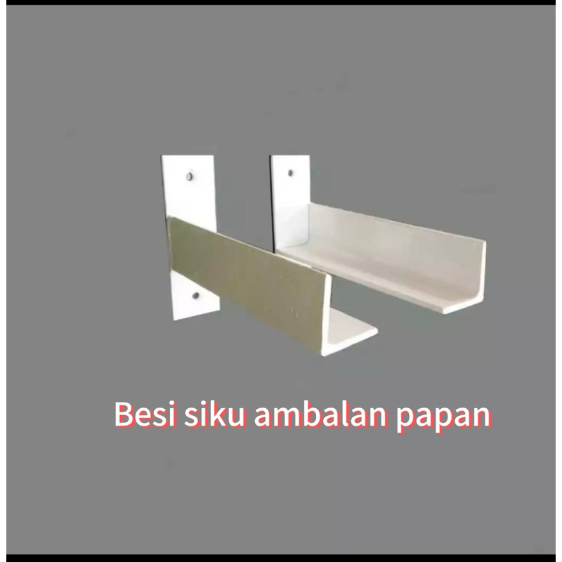 Gantungan besi siku ambalan/penyangga papan gantung/ besi siku L