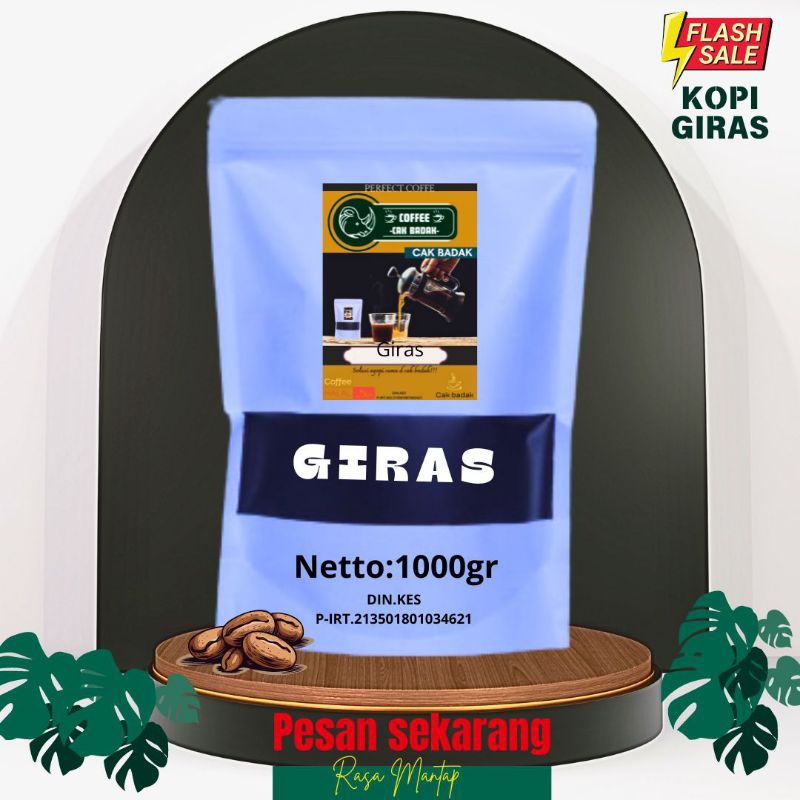 

Terlaris Kopi Bubuk GIRAS isi 1 Kg rasa asli nikmat, harga terjangkau