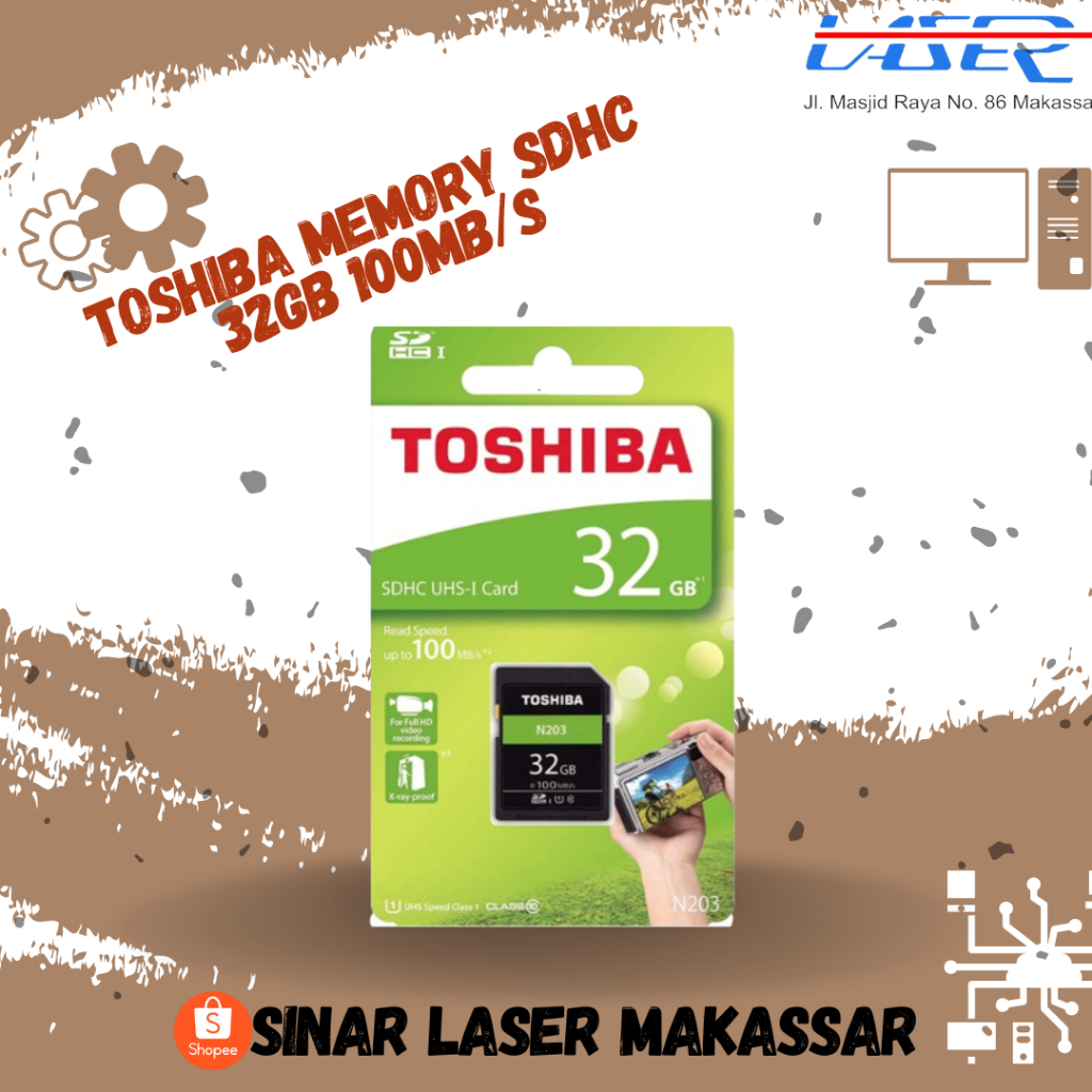 TOSHIBA MEMORY SDHC 32GB 100MB/S / MEMORI CARD KAMERA