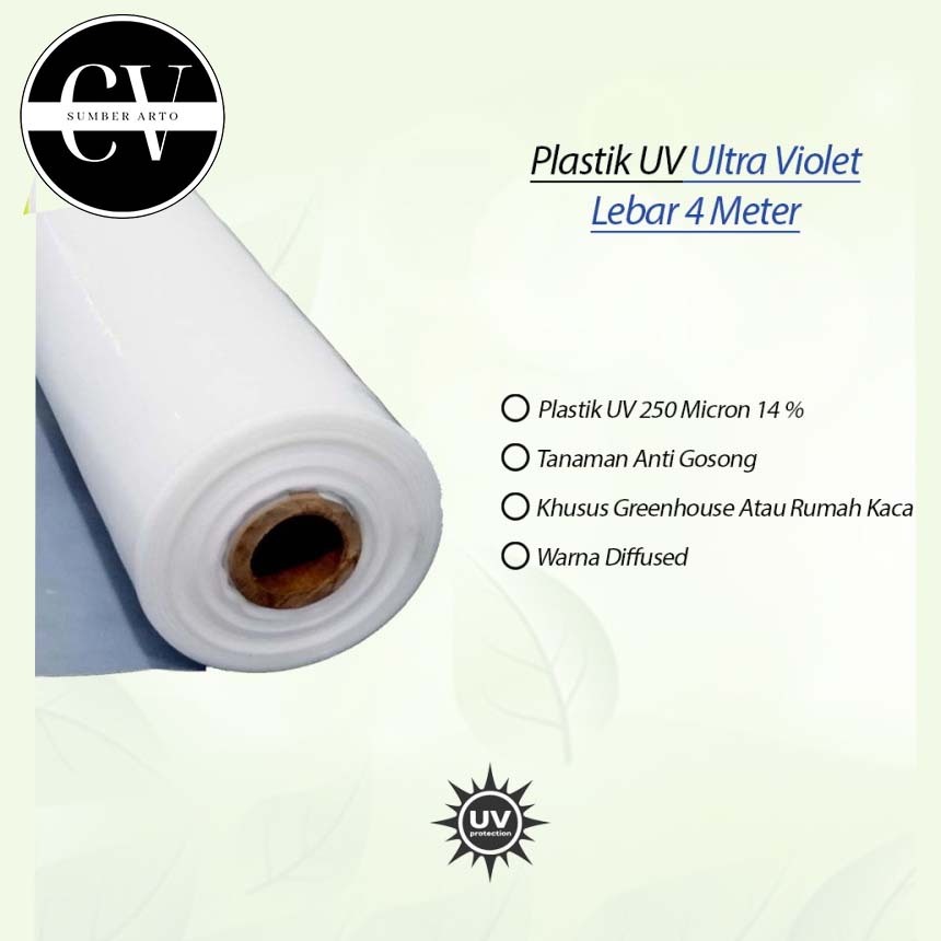 Plastik UV Lebar 4 Meter 250 Micron Panjang 1 Meter