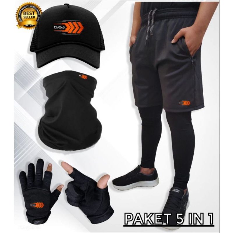 Celana mancing sarung tangan mancing topi mancing buff mancing masker mancing paket lengkap mancing