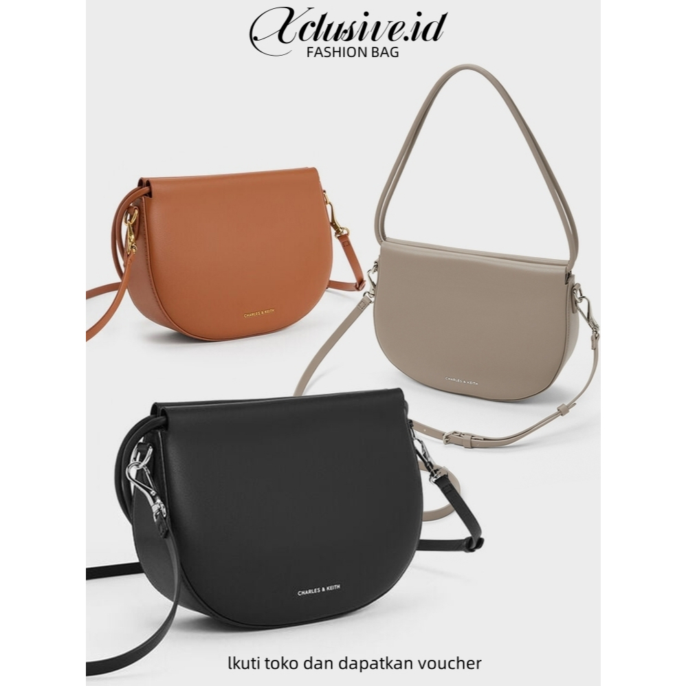 TAS SELEMPANG KULIT WANITA | SADDLE CURVED | ITALIAN STYLE