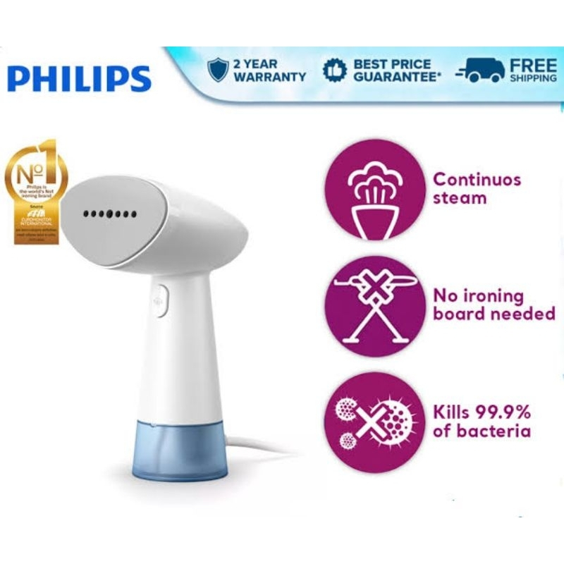 SETRIKA UAP PHILIPS STH1000 / STH1010 HANDHELD STEAMER STH 1000 / STH 1010 GARANSI RESMI 900 WATT