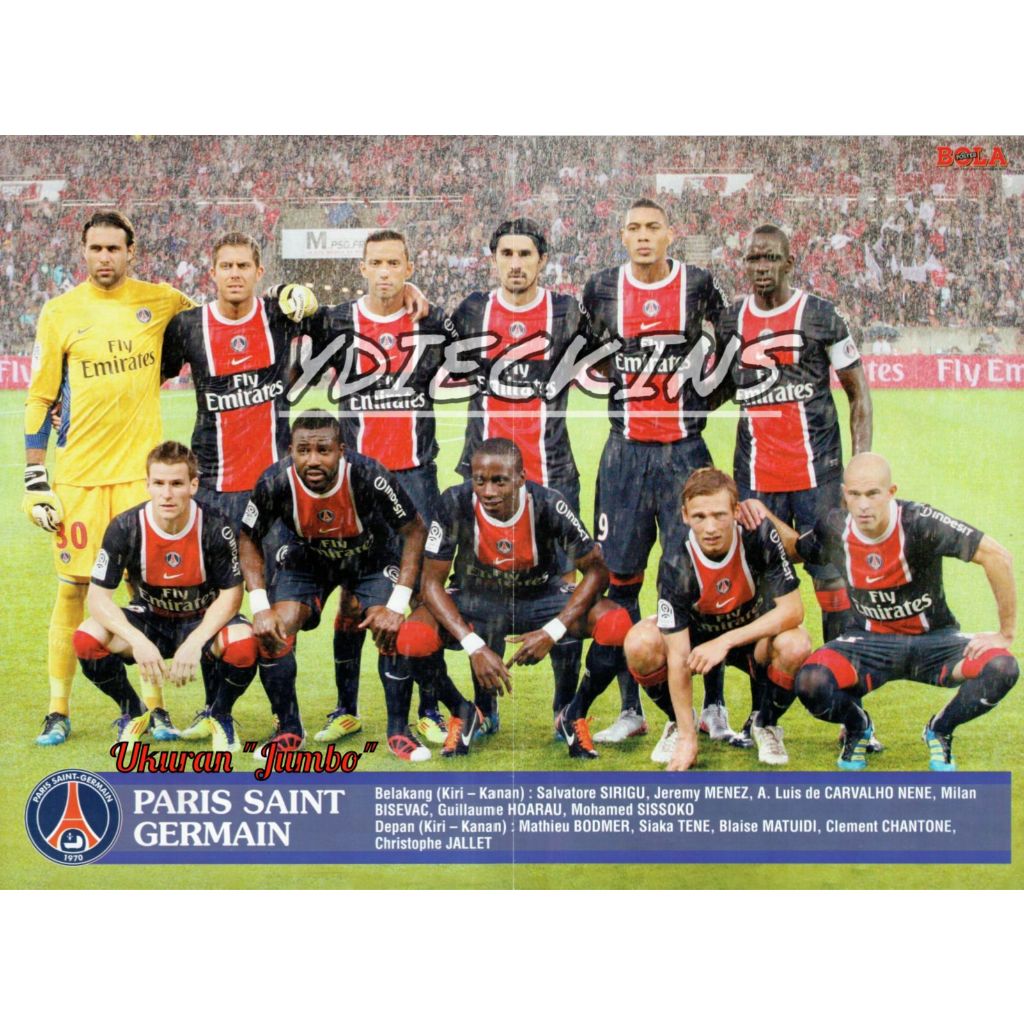 Poster Bola Soccer Klub Paris Saint Germain (PSG) - JUMBO