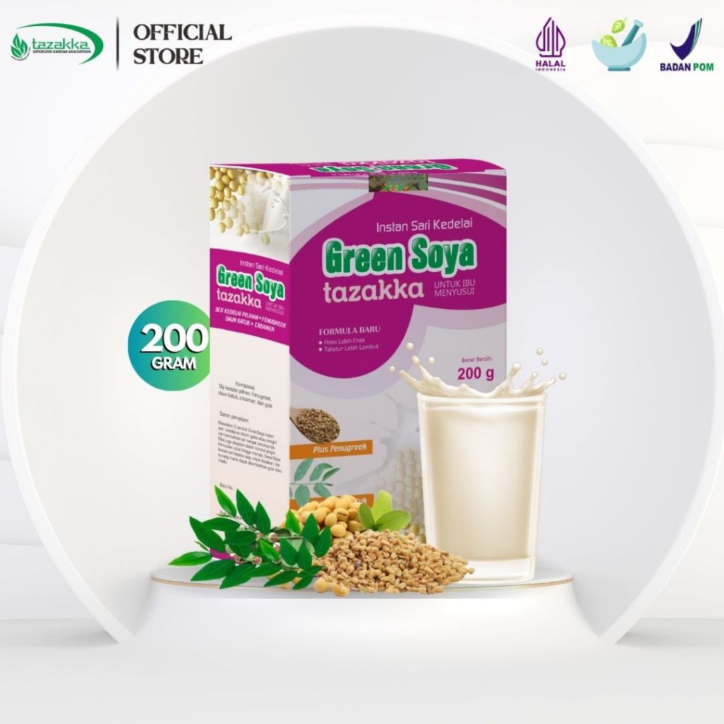 

Susu Kedelai Bubuk Murni Plus Daun Katuk Green Soya Busui Herbal Tazakka Nutrisi Ibu Hamil Menyusui