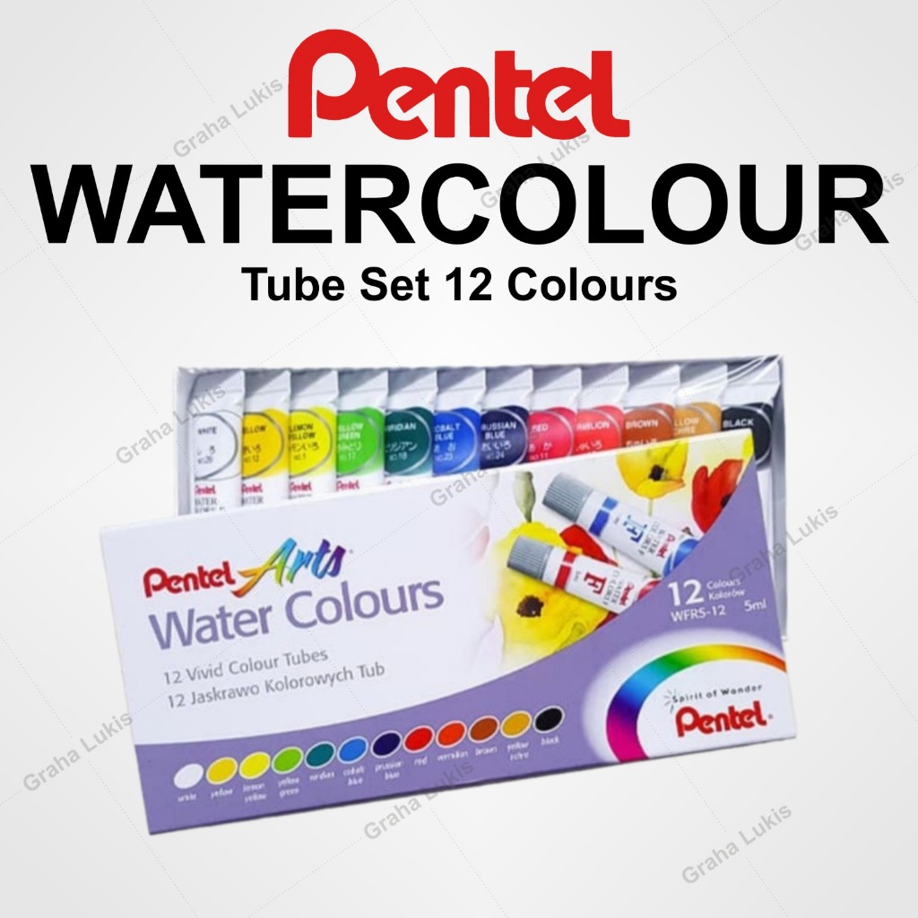 

Pentel Water Colours Set 12 / Cat Air Pentel 12 Warna