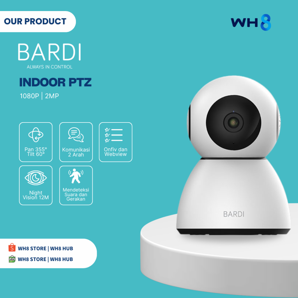 BARDI Smart Indoor PTZ IP CAMERA CCTV 360°