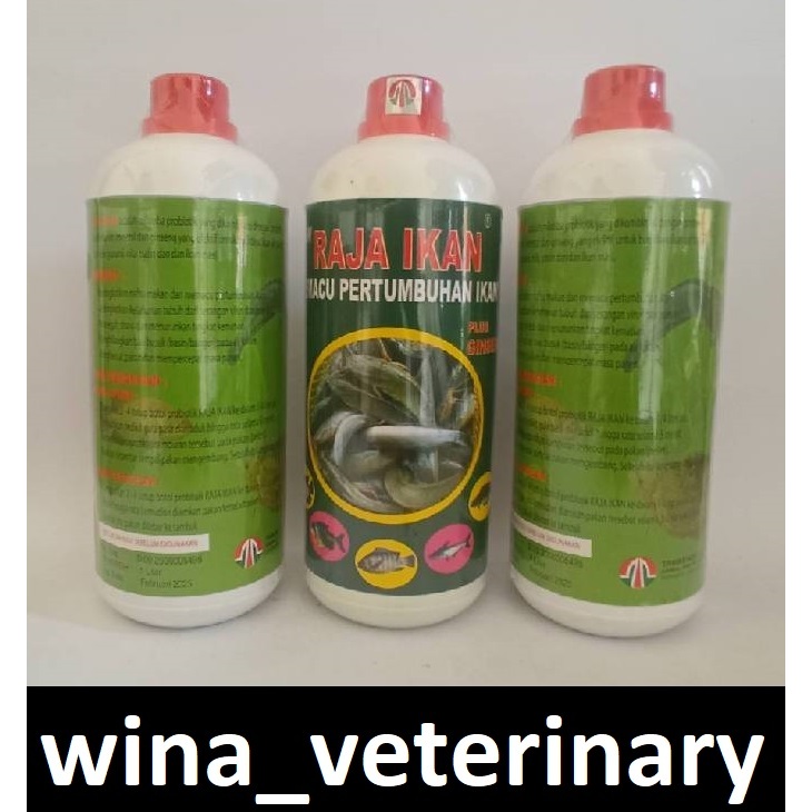 New Raja ikan 1 Liter  pemacu pertumbuhan ikan plus ginseng