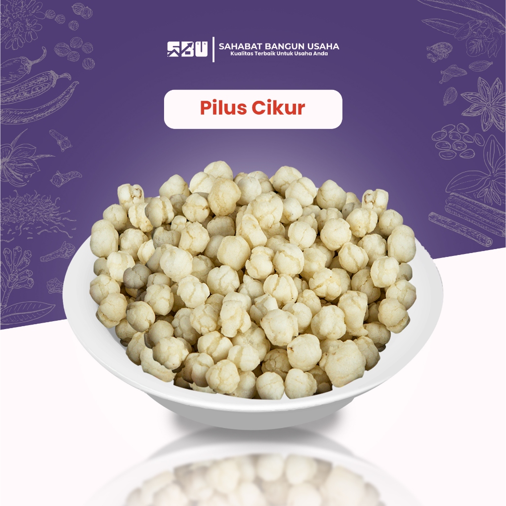 

[TERMURAH] PILUS CIKUR SBU 500Gr (bks) - pilus bulat kecil cikur/ topping/ topping seblak SBU Bandung