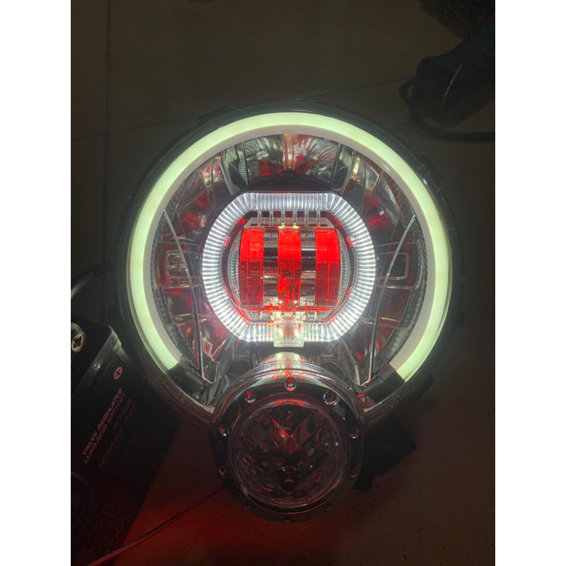 lampu depan mio fino karbu custom daymaker