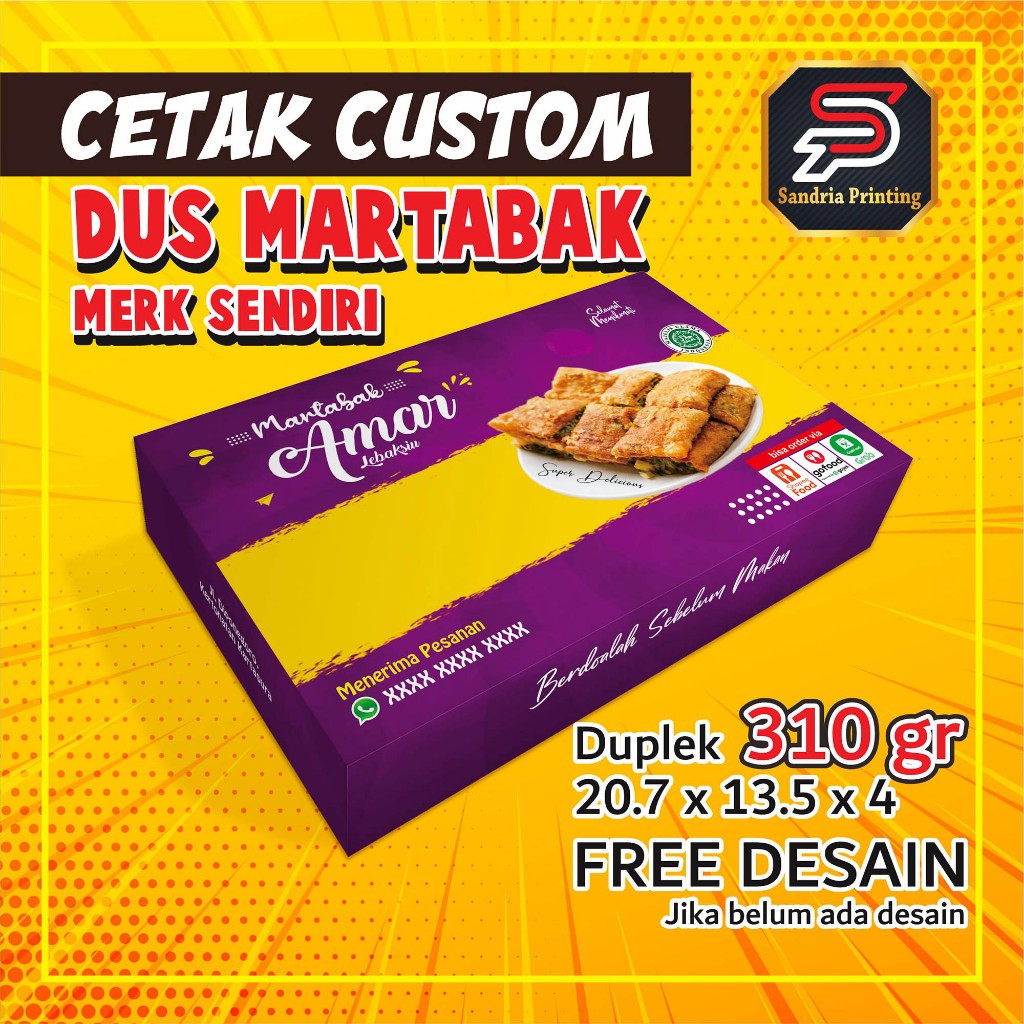 BOX MARTABAK CUSTOM / DUS MARTABAK